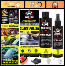 Glass Polishing Kit - Remove Scratches Water Spots, Restore Clarity DIY Wind