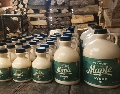 Pure Vermont Amber Rich Grade A Maple Syrup   Sustainably Sourced, 32 oz