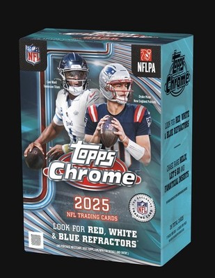 40x Topps Chrome  NFL Football 2025 Value Box / OVP /  PreOrder - Blaster