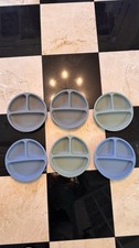 Set Of Six WeeSprout Suction Plates 100 Silicone For Babies And Toddlers