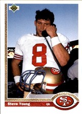 Steve Young 1991 Upper Deck #101 San Francisco 49ers FREE SHIPPING AutographDen