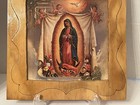 Virgin Mary, Angels, Baby Jesus Beautiful Art On Attached Wooden Frame Signed — photo 3
