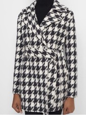 Theory Bellted Overlay Wool Coat Rrp 695. Brand New. Size L.