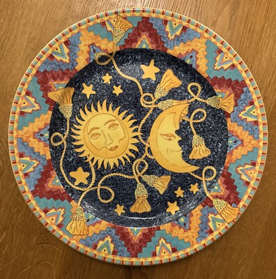 Rare Vintage Dudson Celestial Star Sun Moon Large 12 1/2'' Plate/Charger Perfect