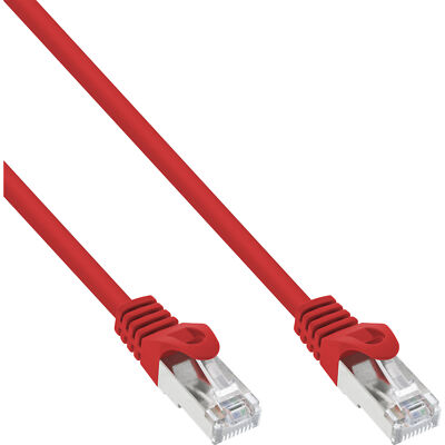 InLine  Patchkabel, F/UTP, Cat.5e, rot, 0,3m