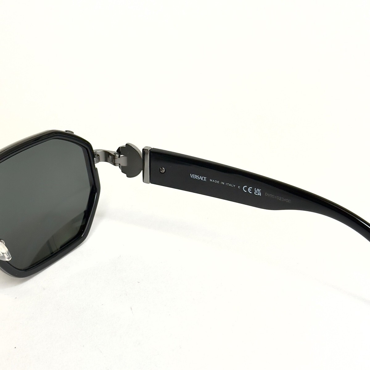 VERSACE GRECA Pilot Medusa 2228 Gunmetal Black VE2228 Square