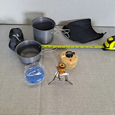 Stansport Backpacking Stove with Fuel & Cook Set Camping 10,000 BTU #247