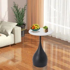 New Round Accent Table Modern Sofa Side Table Round End Table For Small Spaces