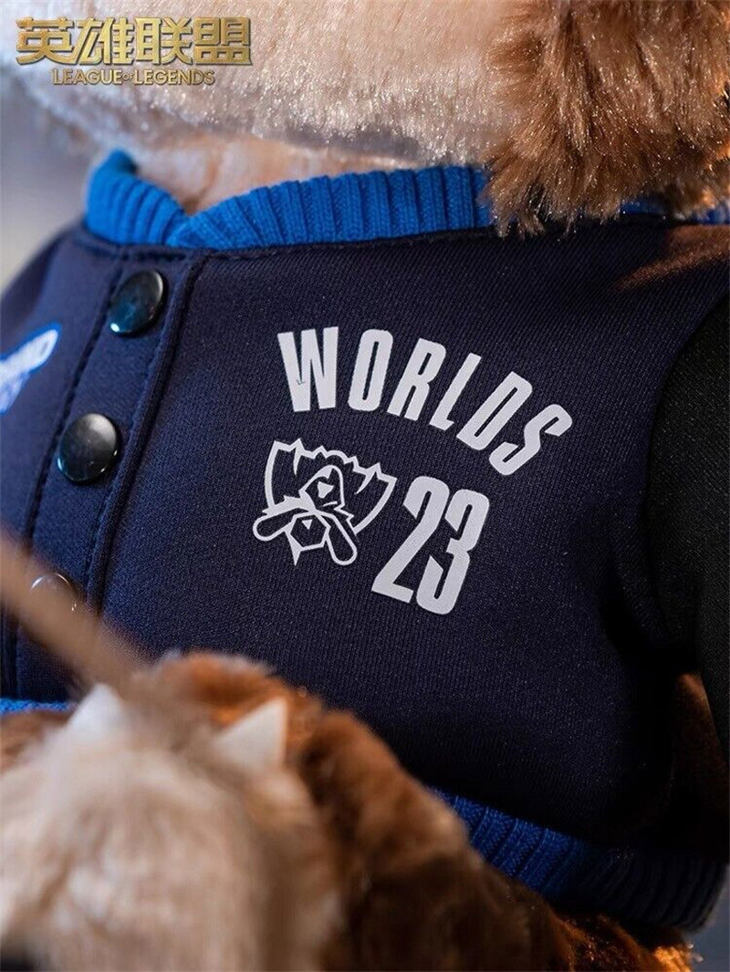 Official LOL League of Legends Worlds 2023 Tibbers Bear Plush Doll