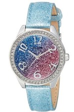 GUESS SWEETIE QUARTZ MOVEMENT BLUE LEATHER WOMEN'S 37MM  WATCH - W0754L1