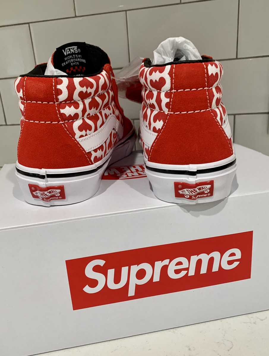 Vans Skate Grosso Mid Supreme Mono S Logo Red Size M 6.5 W 8 | eBay