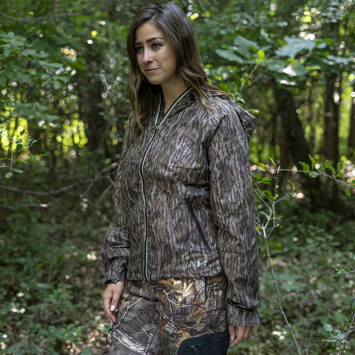 Under Armour Women's Storm Printed LT-WT Hooded Jacket Mossy Oak MED.NWT $149.99