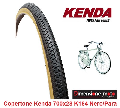 Copertone KENDA 700x28 (28x1 5/8x1 1/8) K184 Nero-Para per Bici 28\