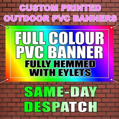 CUSTOM PERSONALISIERTER PVC BANNER DRUCK OUTDOOR oder INDOOR BANNER INDIVIDUELLES DESIGN
