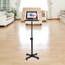 360°Multifunctional Conference Church Lectern Speech Stand Office Podium Desktop