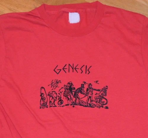GENESIS rock concert tour tee t-shirt M/L Rar 1970s vintage concert t-shirt, vintage, single stitch, B+ condition