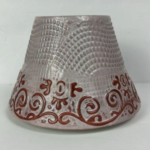 Yankee Candle Tarro Grande Topper con Plato Rosa Polvorienta con Remolinos de Color Óxido Cerámica Foto 2 de 4