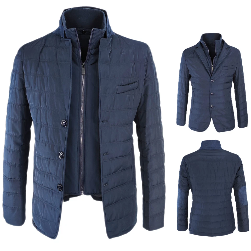 Giubbotto Uomo Invernale Giubbino Sartoriale Giaccone Elegante Piumino VEQUE - Immagine 3 di 4