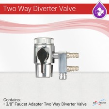 Faucet Adapter Two Way Diverter Valve For Water Filter Purifier Tube Size 3/8"