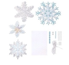 Martha Stewart Die Cut Paper Snowflake Garland, Multicolor Holiday Christmas