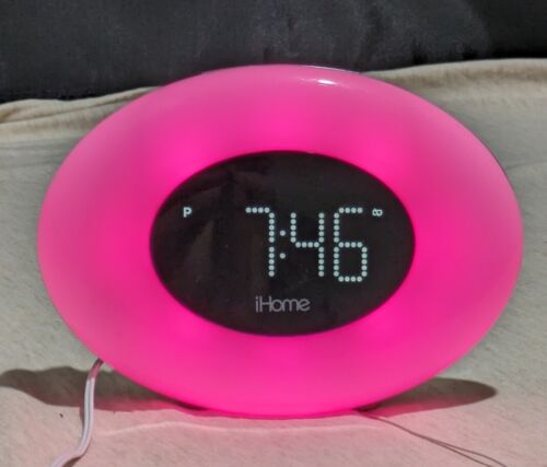 iHome FM Color Changing Alarm Clock Radio with USB Port Silver Speakers (iM30SC) - Picture 5 of 15