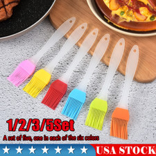 6Pcs Silicone Basting Pastry Barbecue oil Brush for BBQ Basting Kitchen Party US