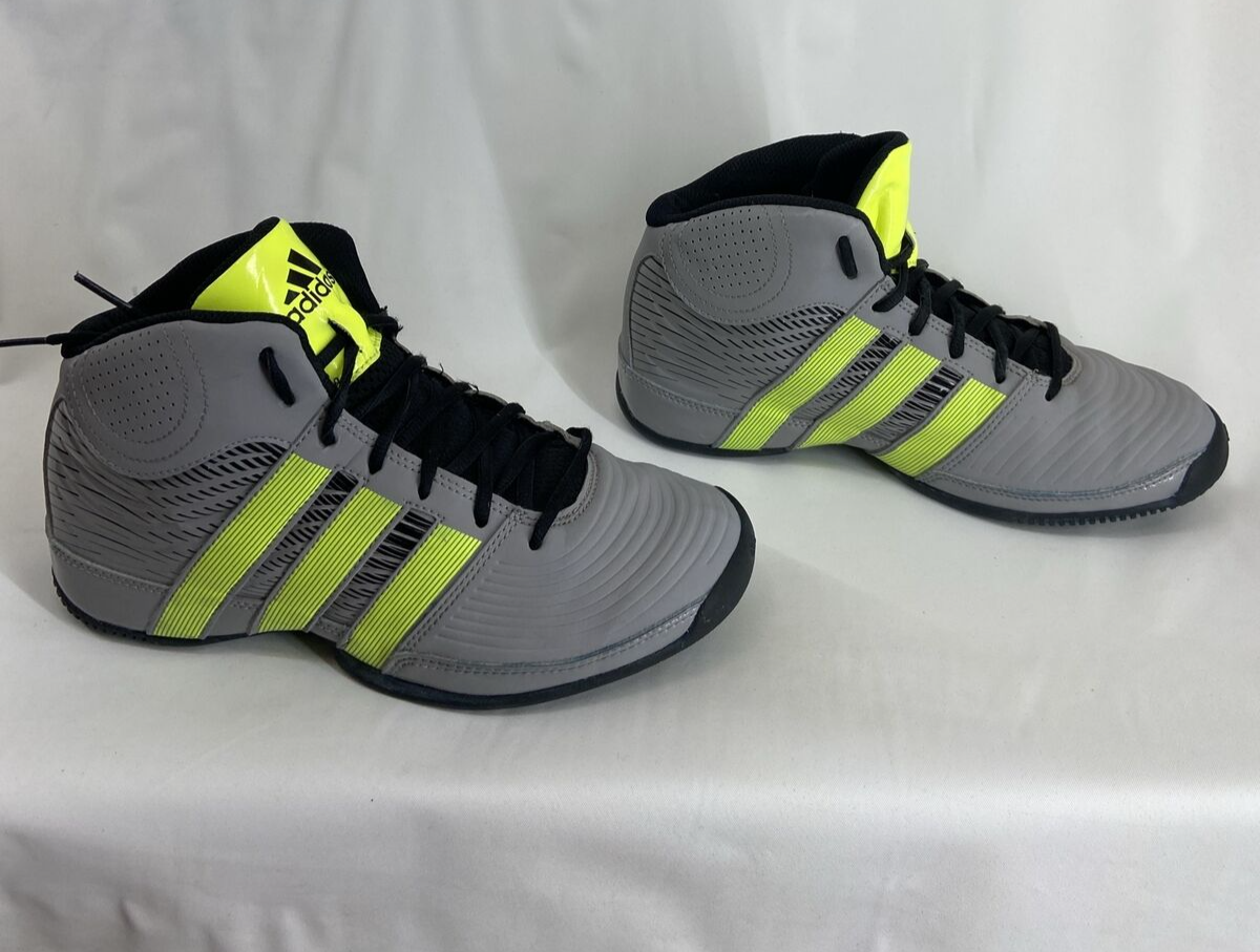 Adidas Men's US Size 6 Gray Neon Green Basketball Shoes CLI 037001