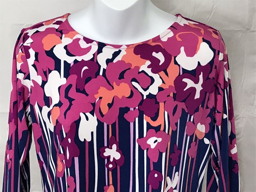 Bob Mackie Wearable Art 3/4 Top Size XXS Multi Color Floral Stretch QVC NWT - Picture 2 of 6