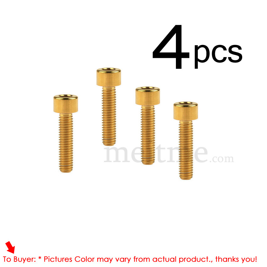 Gold - M6 Titanium Bolt Socket Cap Head Hex Ti Screw 10 16