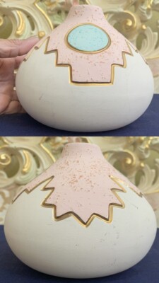Vintage 22K Gold Signed Kopa Bailey Pottery Native American Vase