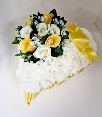 Künstliche Trauer Blumen Grab Hommage Kranz Herz Mama Bro Sohn Nan Tante Papa