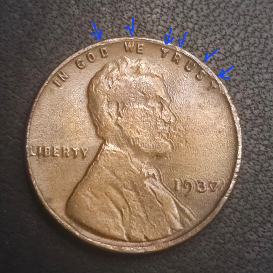 1937 Lincoln Wheat Cent Possible Multi Struck / DDO / DDR / IDK?? But Very Cool! - Image 2 of 4