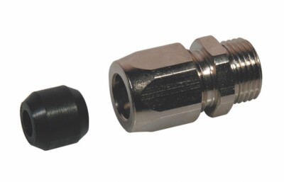 Raccordi Per Tubo Carburante AN8 A 3/8" - 2 Pezzi In Alluminio Con Dado E Guarnizioni, Universali Per Gomma E Nylon - 4
