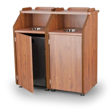 JustChair TRCPT-11SH-DBL-GR1 Trash Receptacle, 45" X 23-1/2" X 48"