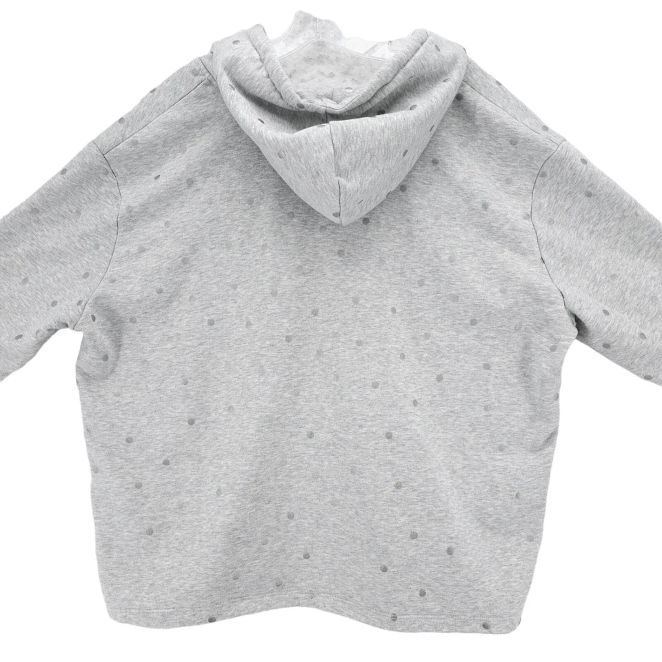 Sudadera con Capucha BODEN Gris Jaspeado Plateada Metálica Lunares Mezcla de Algodón Talla XL Foto 4 de 4