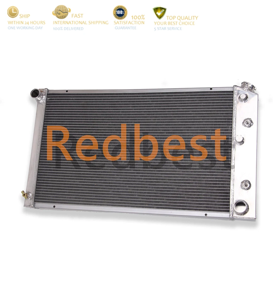 Radiador de 4 filas para Chevy Chevelle 1968-73/71-90 Caprice/ 68-77 El Camino GMC AT Foto 2 de 4