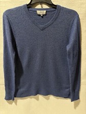 QI NEW YORK Sweater Women Sz M Trendy Blue Wo...