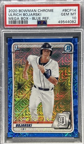 2020 Bowman Chrome ** ULRICH BOJARSKI ** Mega Box rifrattore blu /150 💎PSA 10💎