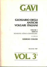 GAVI: Glossario degli antichi volgari italiani (Volume 3, Parte III) [1987]