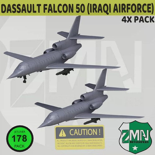 3D gedrucktes 1/200 Dassault Falcon 50 Geschäftsflugzeug, Irak unbemaltes Modell - Bild 5 von 8