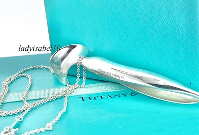 Tiffany & Co. Silver Frank Gehry 2 Tiffany & Co. 🌷 Frank Gehry 935 Silver Orchid Pendant 16” necklace display picture 1