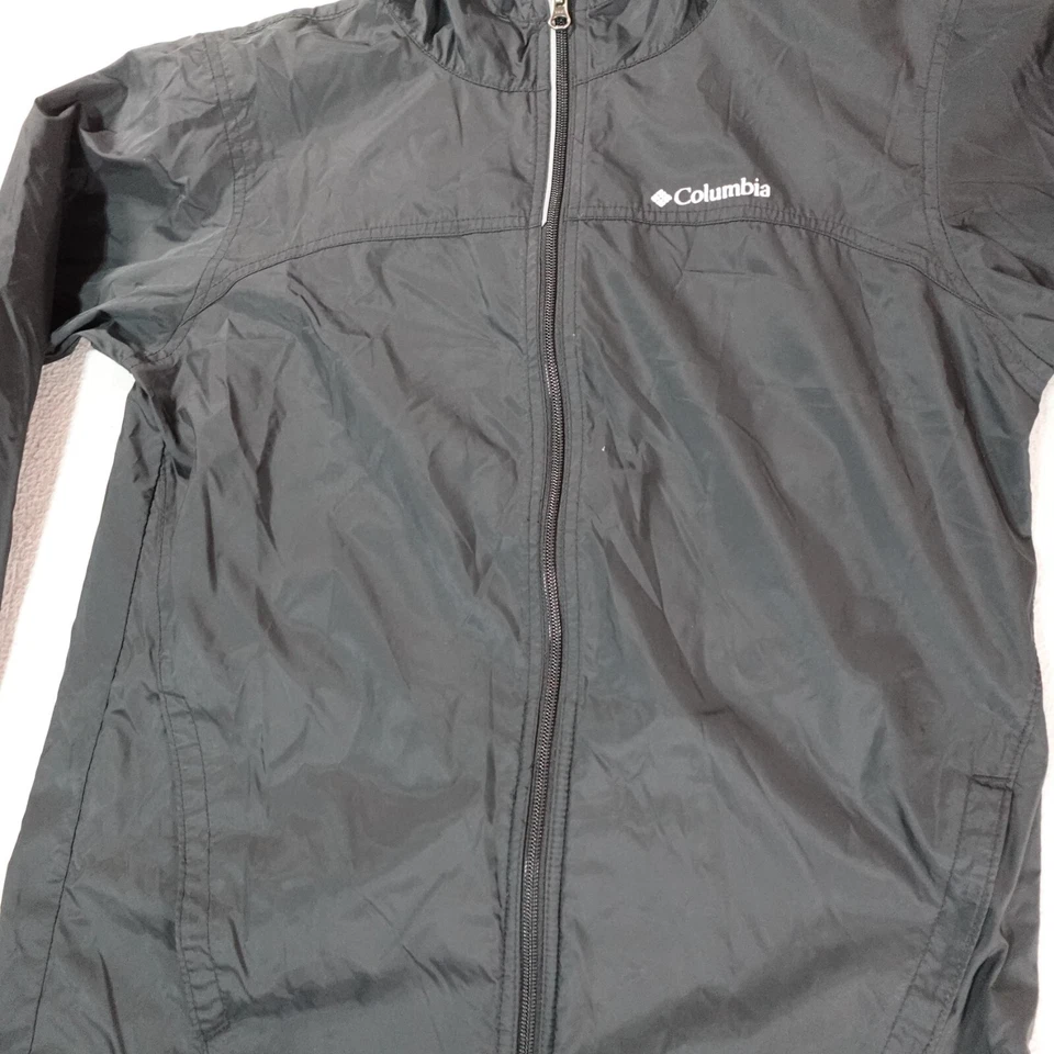 Chaqueta Columbia Juvenil Extra Grande Negra Ligera Exterior Caminata Trail Campamento Top Foto 3 de 4