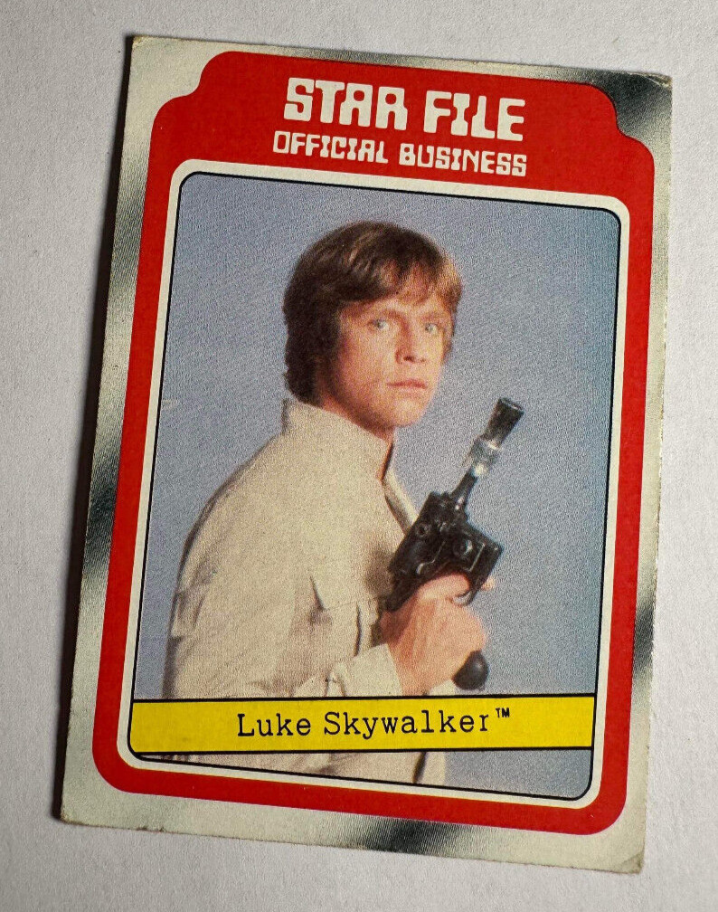 Star Wars Luke Skywalker Star File 1980 Topps #2 Empire Strikes Back