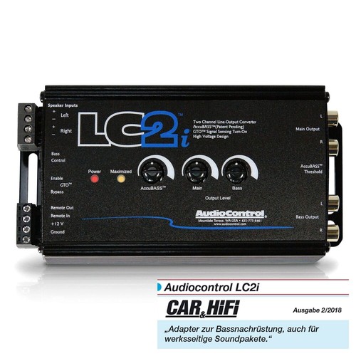 AudioControl LC2i 2Kanal HighLowConverter GTO™ AccuBASS® Subwoofer