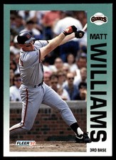 Matt Williams 1992 Fleer #650 Giants MLB READ FREE SHIPPING AutographDen