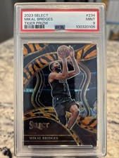2023-24 Panini Select - Courtside Mikal Bridges #234 Tiger Stripes Prizm