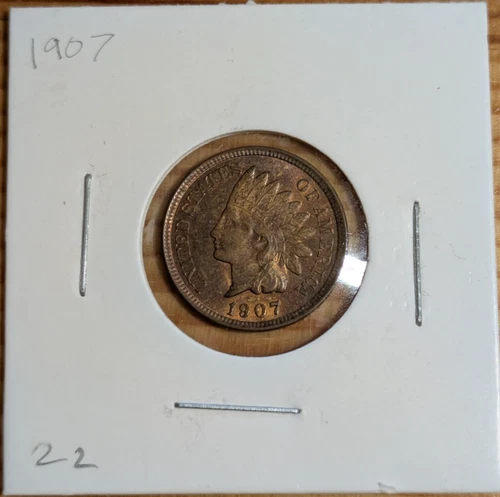 1907 Indian Head cent, AU-MS
