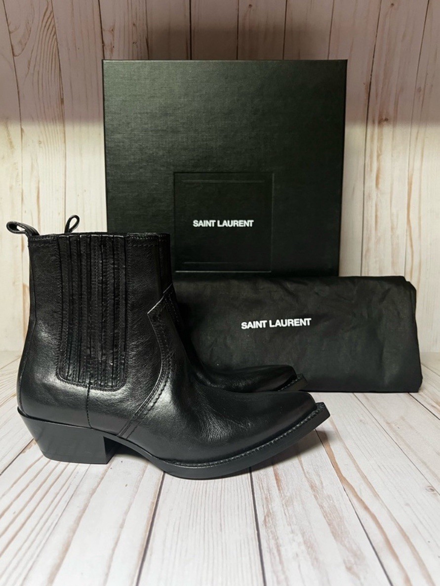 Stivali Chelsea Saint Laurent Lukas 40 in pelle neri taglia 35 5