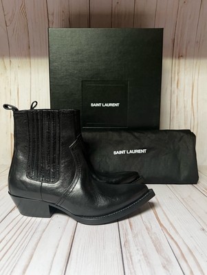 Saint Laurent Lukas 40 Leather Chelsea Boots Black Sz 35 / 5 | eBay