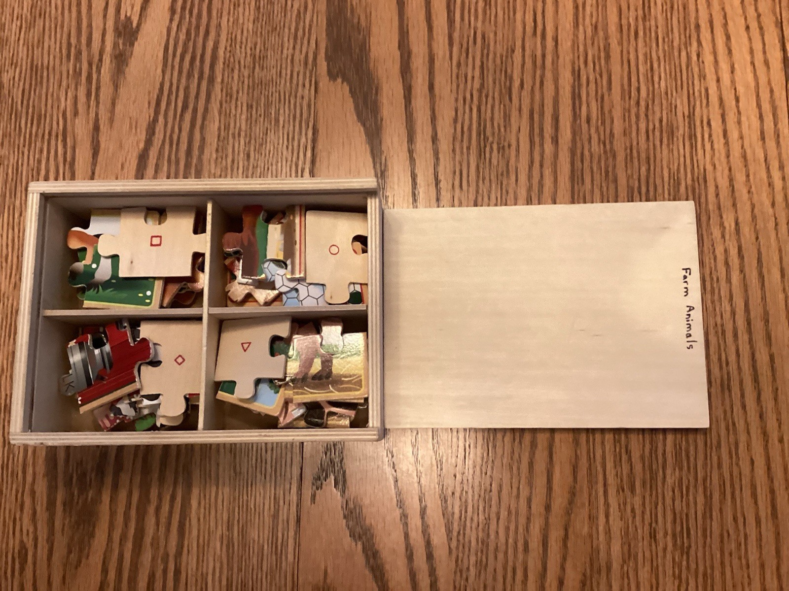 4 Wooden Puzzles in a Box by Melissa and Doug - 4 boxes = 16 puzzles.  Pre owned